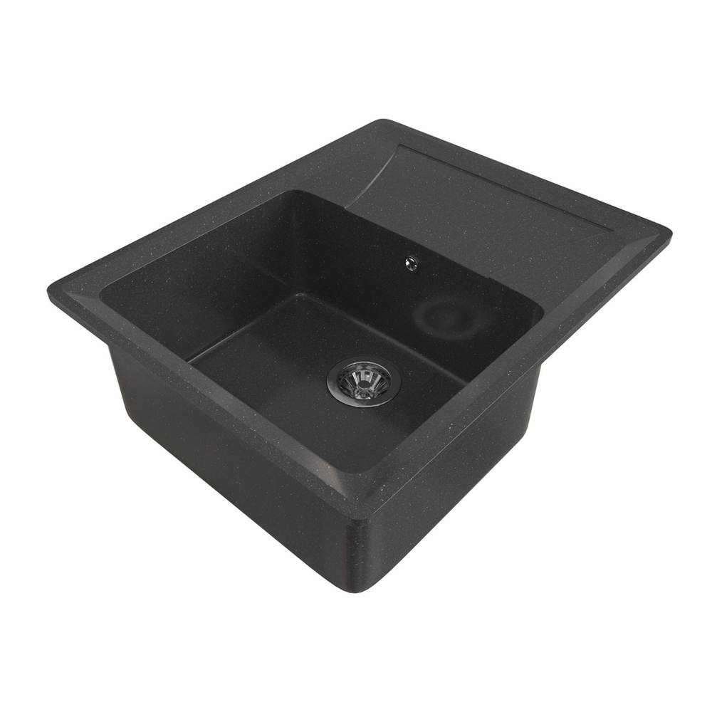 Мойка ML-GMS03 СТАНДАРТ с крылом, черный (308), 605*495*190мм