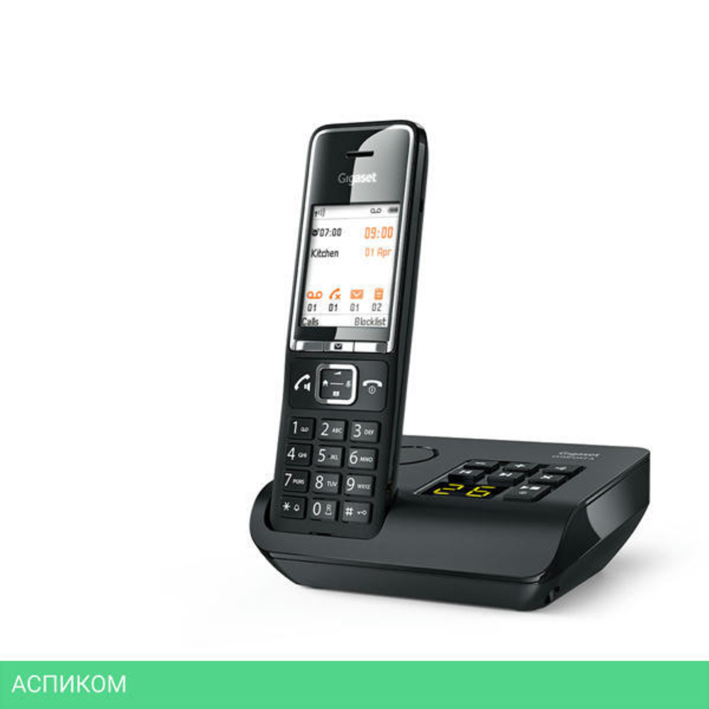 Радиотелефон DECT Gigaset Comfort 550A RUS черный (S30852-H3021-S204)