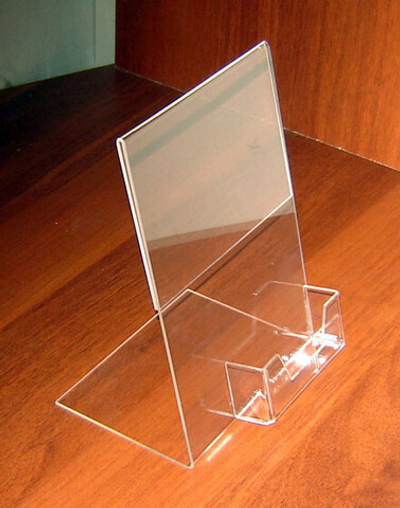 Менюхолдер тейбл тент А5 L-образный с визитницей