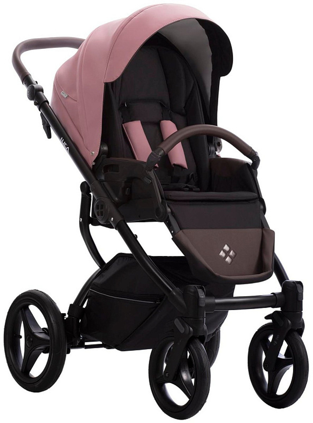 Детская коляска Bebetto Luca Pro 2 в 1 36 розовая кожа