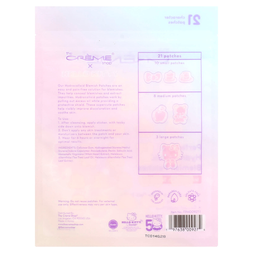 The Creme Shop, Hello Kitty®, гидроколлоидные патчи для устранения несовершенств кожи, 21 шт.