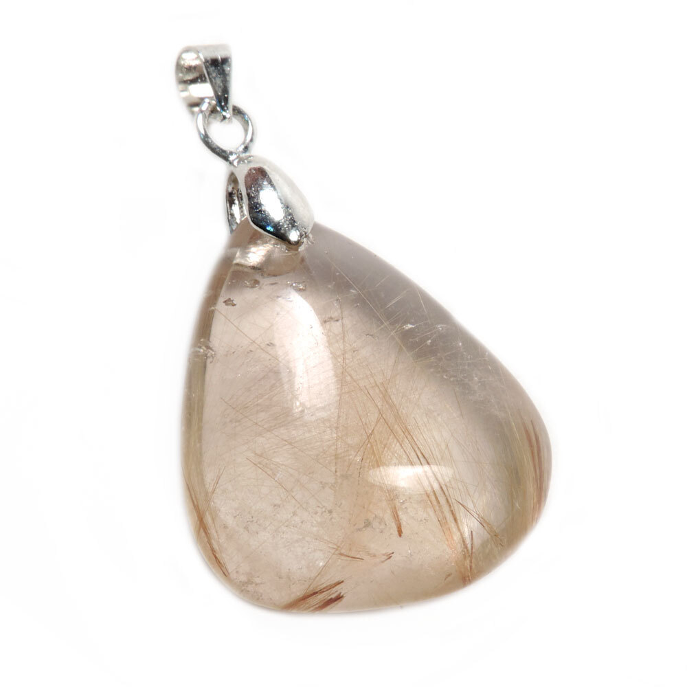 Кулон "Капля" раухтопаз-волосатик