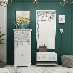 Вешалка настенная Терра (без зеркала) Айс Античное Серебро