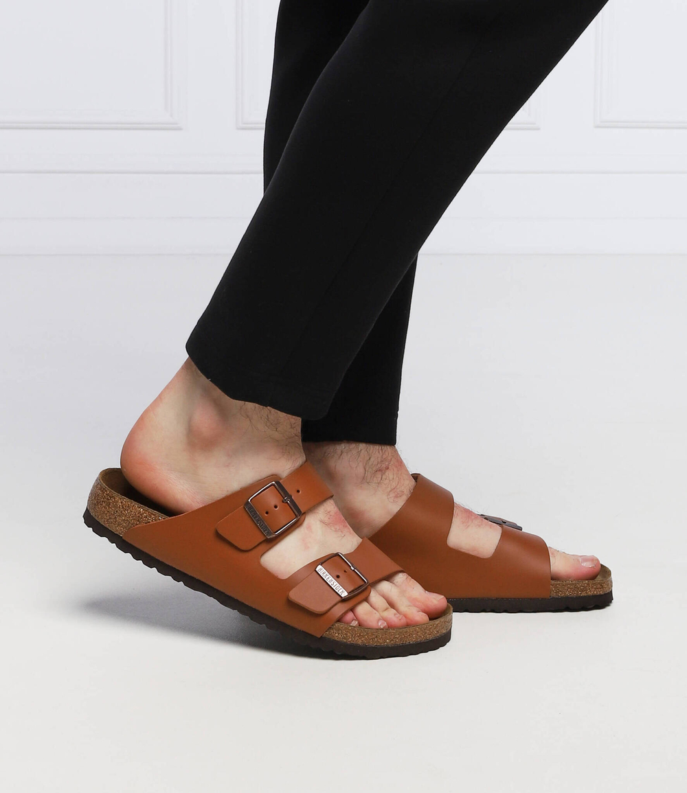 Кожаные шлепанцы arizona Birkenstock - коричневый(1019019)