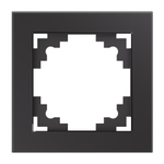 Рамка 1-местная, стекло, STEKKER, GFR00-7001-06, серия Катрин, графит 39539