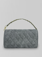 Сумка-клатч 25003 замшевая с золотой фурнитурой