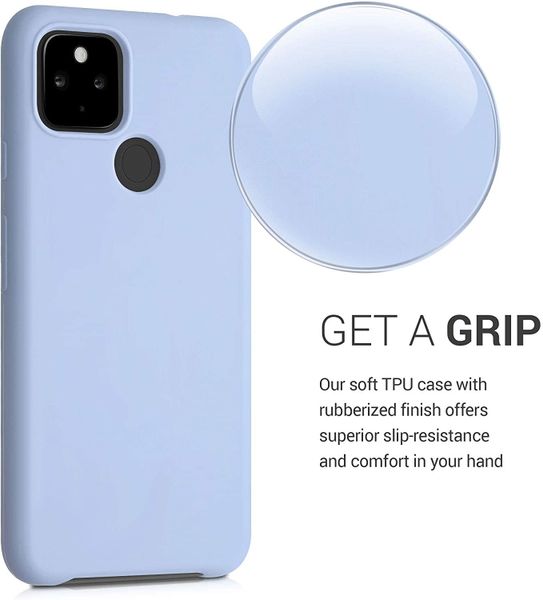 Силиконовый противоударный чехол Aioria для Google Pixel 4a (Голубой)