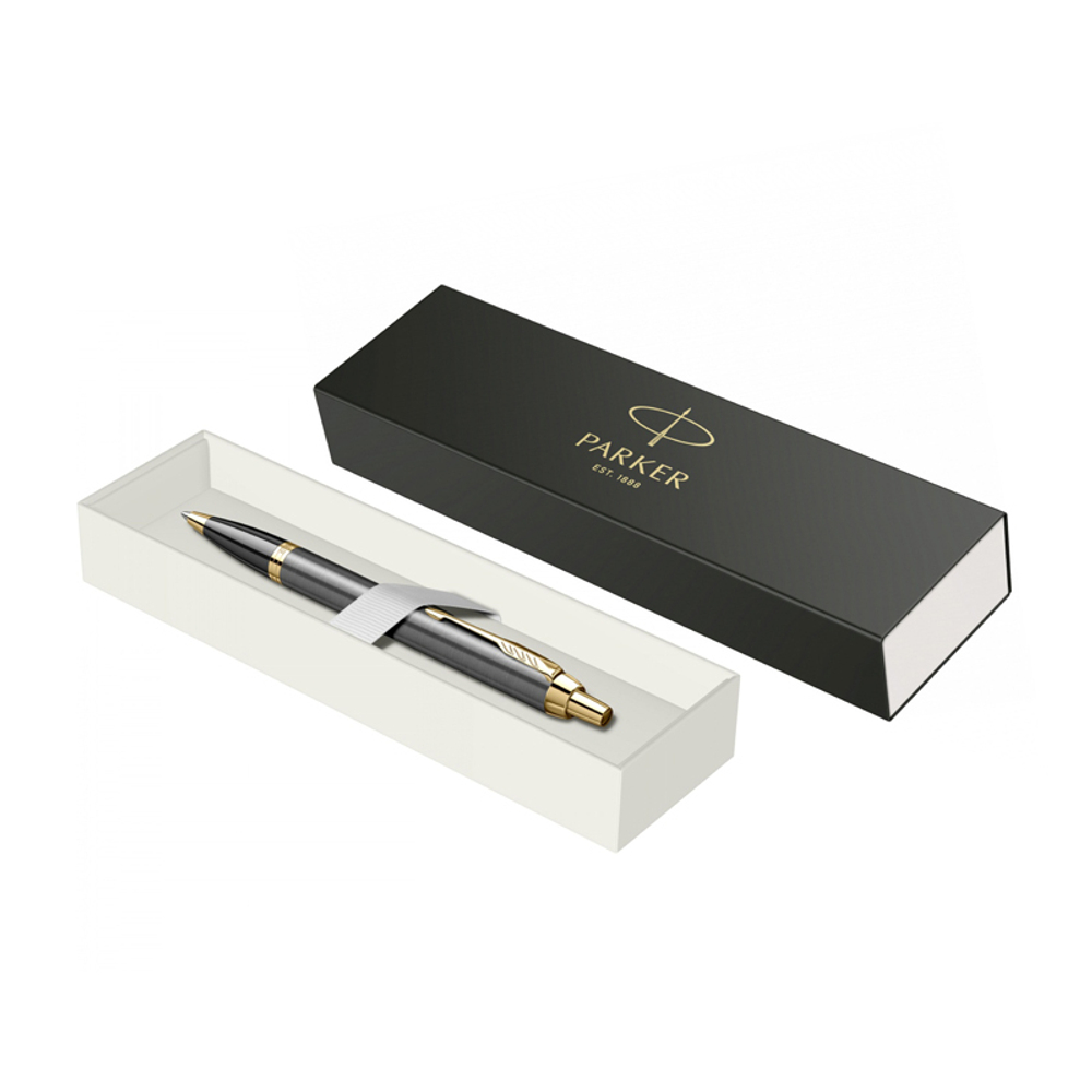 Ручка шариков. Parker IM Premium Grey Core GT (2214613) M син. черн. подар.кор.