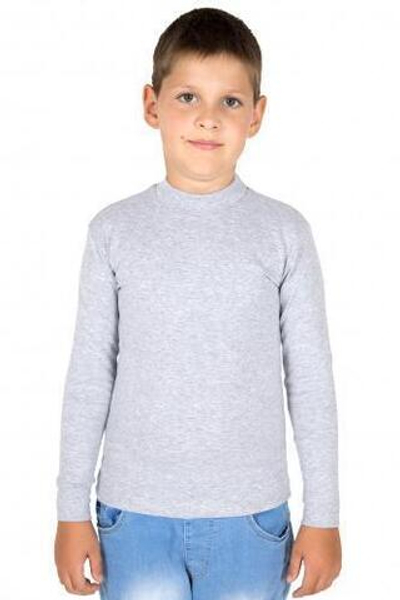 Джемпер для мальчика (128-64, средне-серый меланж)