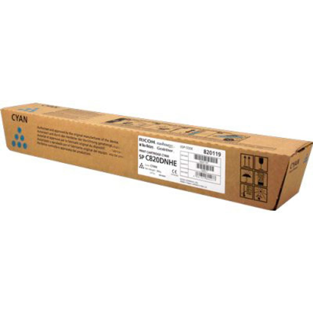 Тонер-картридж RICOH тип SPC820DNHE (15K) голубой для Aficio SP C820DN/C821DN 820119