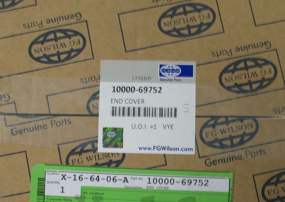 Крышка маслоохладителя, оригинал / END COVER АРТ: 10000-69752