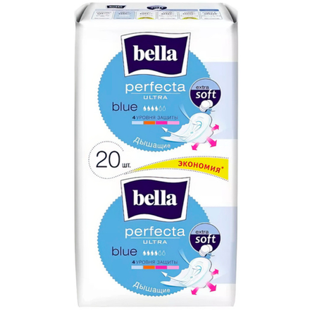 Прокладки Bella perfecta Ultra Blue Дышащие 20 шт