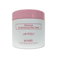 Выравнивающие подушечки с гибискусом и PHA-кислотами Petitfee Hibiscus Brightening Peel Pads 70шт