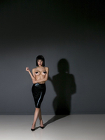 Нижняя юбка-карандаш с полупрозрачной задней вставкой