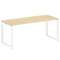 Metal System Стол письменный на О-образном м/к БО.СП-5 Акация Лорка/Металл Белый 1800*720*750