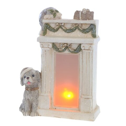 GAEM Фигурка декоративная "Камин" с подсветкой (АААх3, не вход.), L30 W14 H38 см
