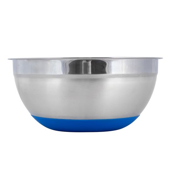 Миска 26х12 см из нержавеющей стали c силиконовым дном Kamille КМ-4350