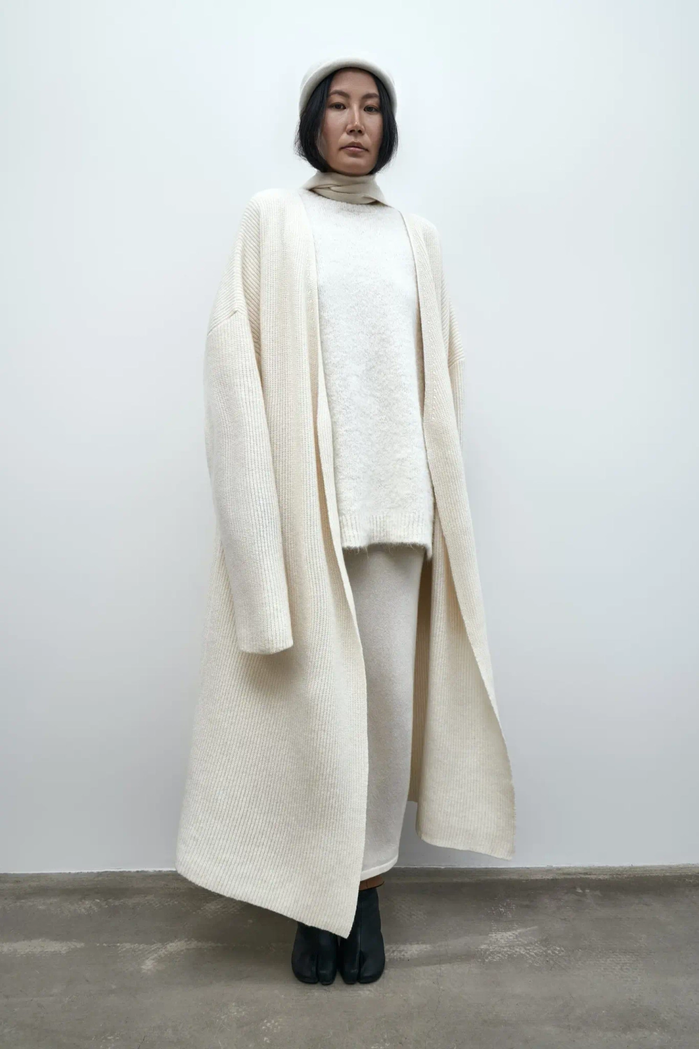 Кардиган макси из шерсти мериноса