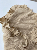 Муслиновый комплект на выписку лето "With Love Платье" 4 пр. (Одеяло, пояс, платье, шапочка) (Цвет: Серый)