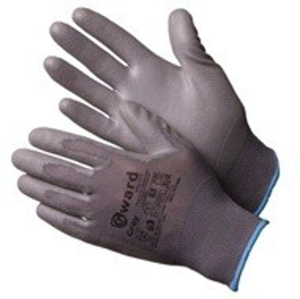 Перчатки нейлон. Облив полиуретаном/раз.10 (XL) Gward Grey