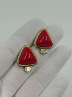 Серьги с красными вставками Givenchy