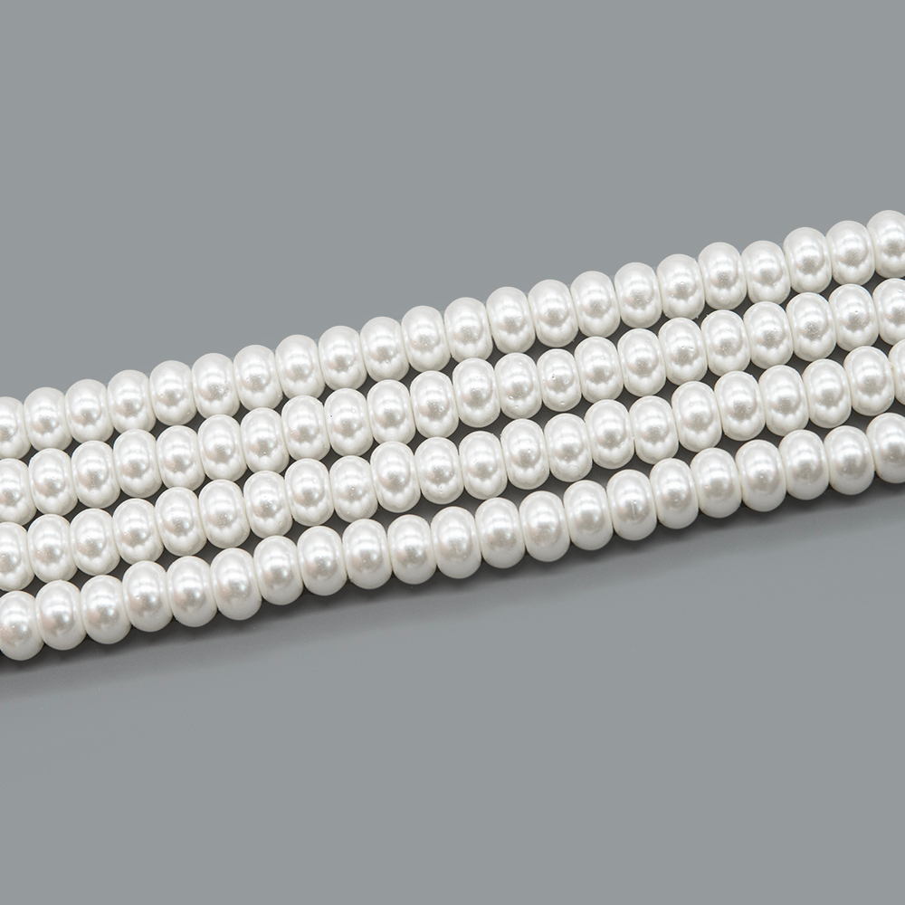 Хрустальный жемчуг, кукуруза, оттенок "Белый", 3*5мм