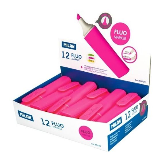 Marker \ Маркер \BOX 12 PINK FLUO HIGHLIGHTERS