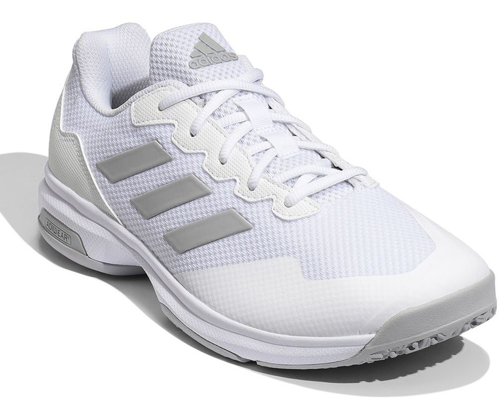 Мужские кроссовки теннисные Adidas GameCourt 2 Omnicourt - footwear white/matte silver/cloud white