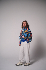 Худи на молнии укороченная с начесом, «Киты»