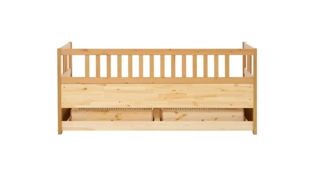 Кровать-тахта с хранилищем - аналог IKEA HEMNES / ХЕМНЭС/ ХЕМНЕС / КЫМОР / ИКЕА 80х200 см, светло-коричневый