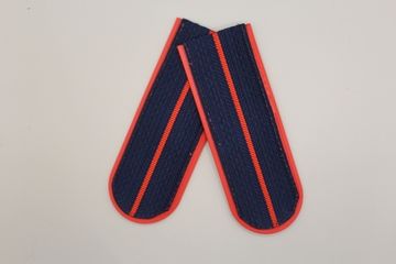 Погоны МЧС бирюзовые с 1 оранжевым просветом (пластик)