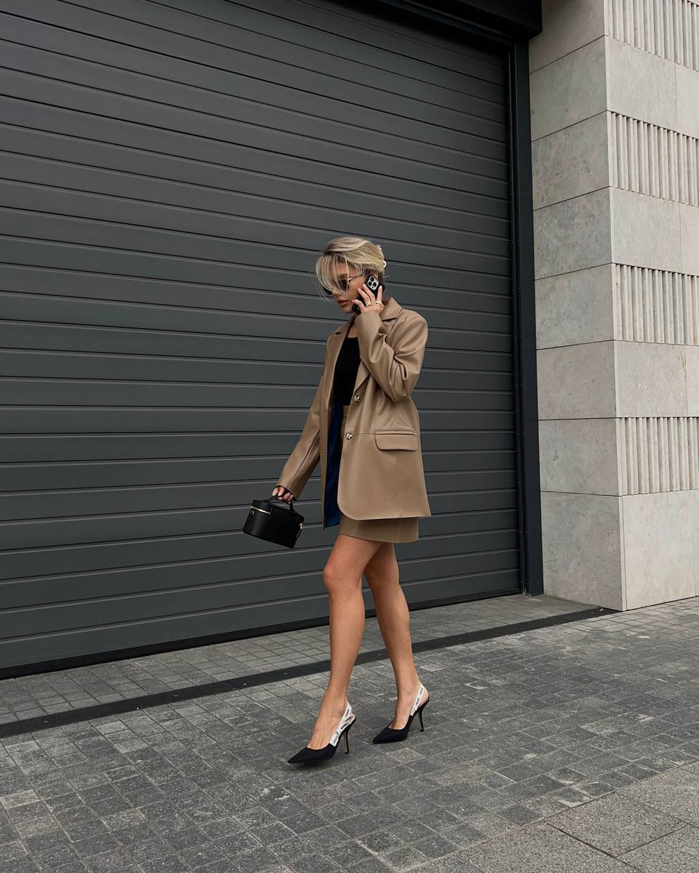 Юбка кожаная мини