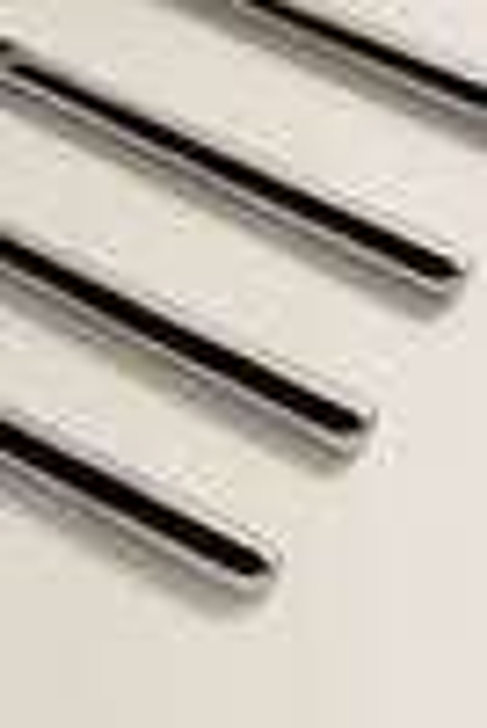 ZARA HOME БЛЕСТЯЩИЙ МЕТАЛЛИЧЕСКИЙ НОЖ (НАБОР ИЗ 4 ПРЕДМЕТОВ), СЕРЕБРЯНЫЙ