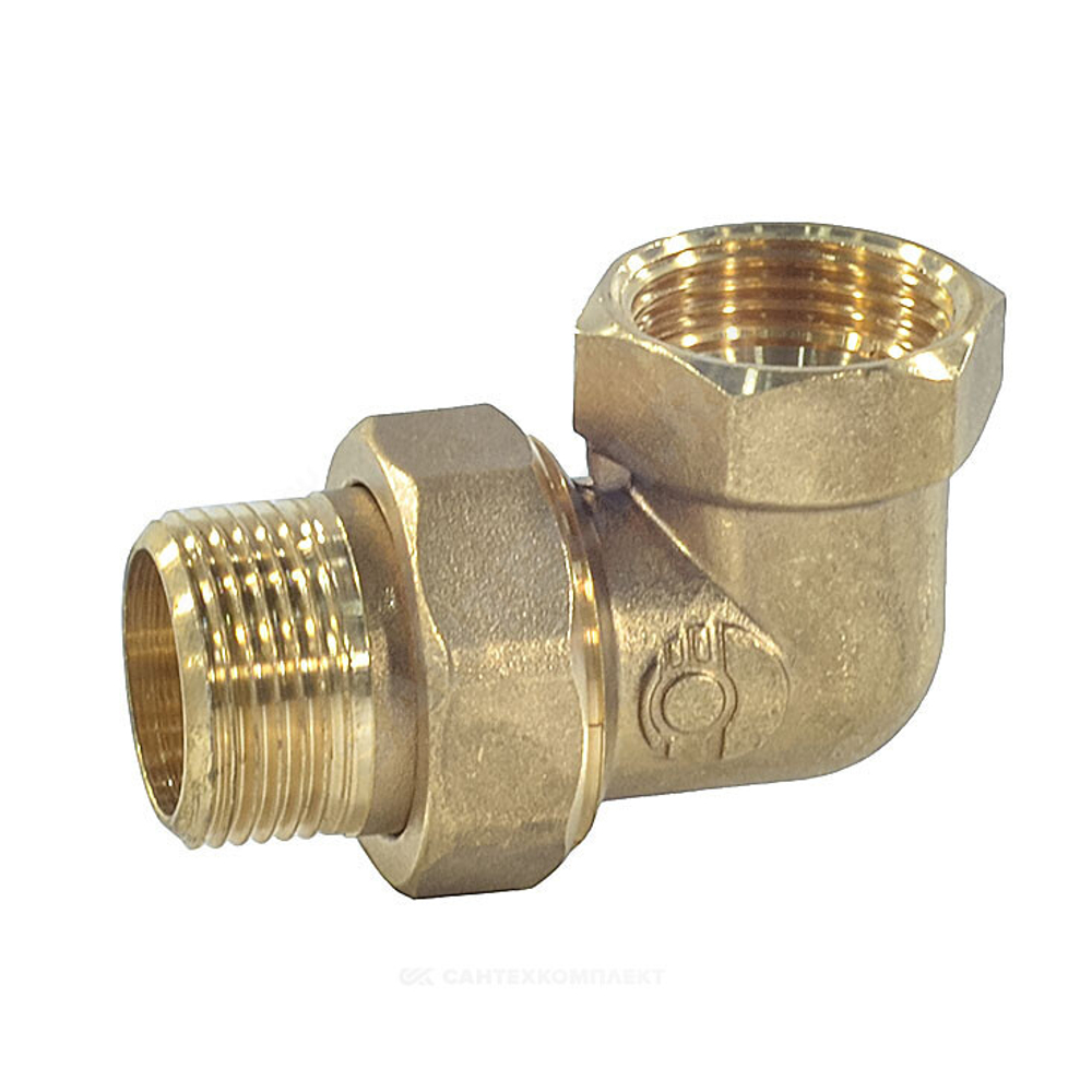Соединитель латунь американка Ду 15 (1/2") угловой ВР/НР VALFEX VF.098.L.012