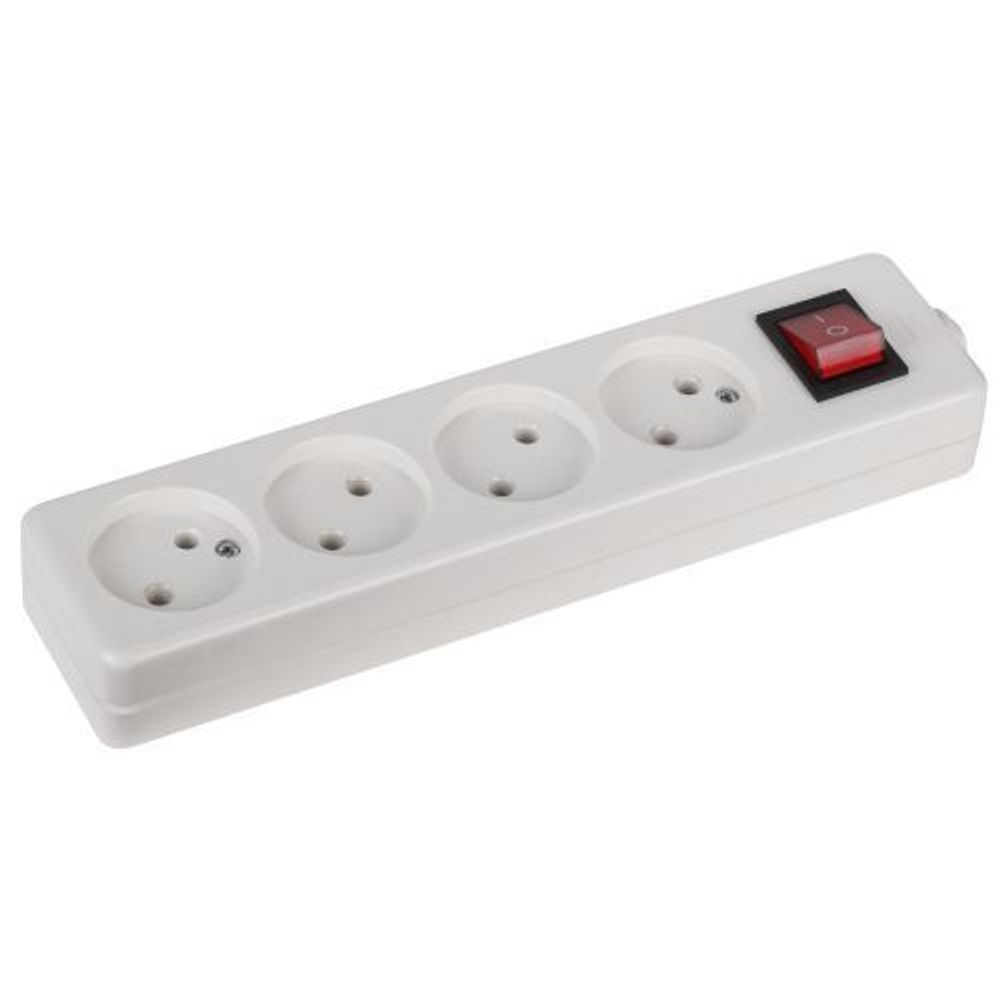 Колодка удлинителя 4-м без заземл. K-4s с выкл. Эра Б0003480 Колодка удлинителя 4-м без заземл. K-4s с выкл. Эра Б0003480