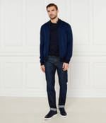 Шерстяной кардиган H-Eltorno BOSS BLACK - темно-синий(50528314)