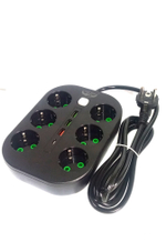 Фильтр сетевой на 6 розеток +3USB+1PD Lucky Hawk