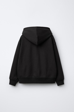 ZARA КОМПЛЕКТ ИЗ ТОЛСТОВКИ И БРЮК-ДЖОГГЕРОВ, ЧЕРНЫЙ