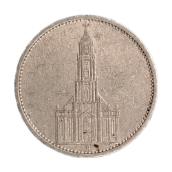 Монета 5 рейхсмарок Германия 1934 год (Кирха не подписная)