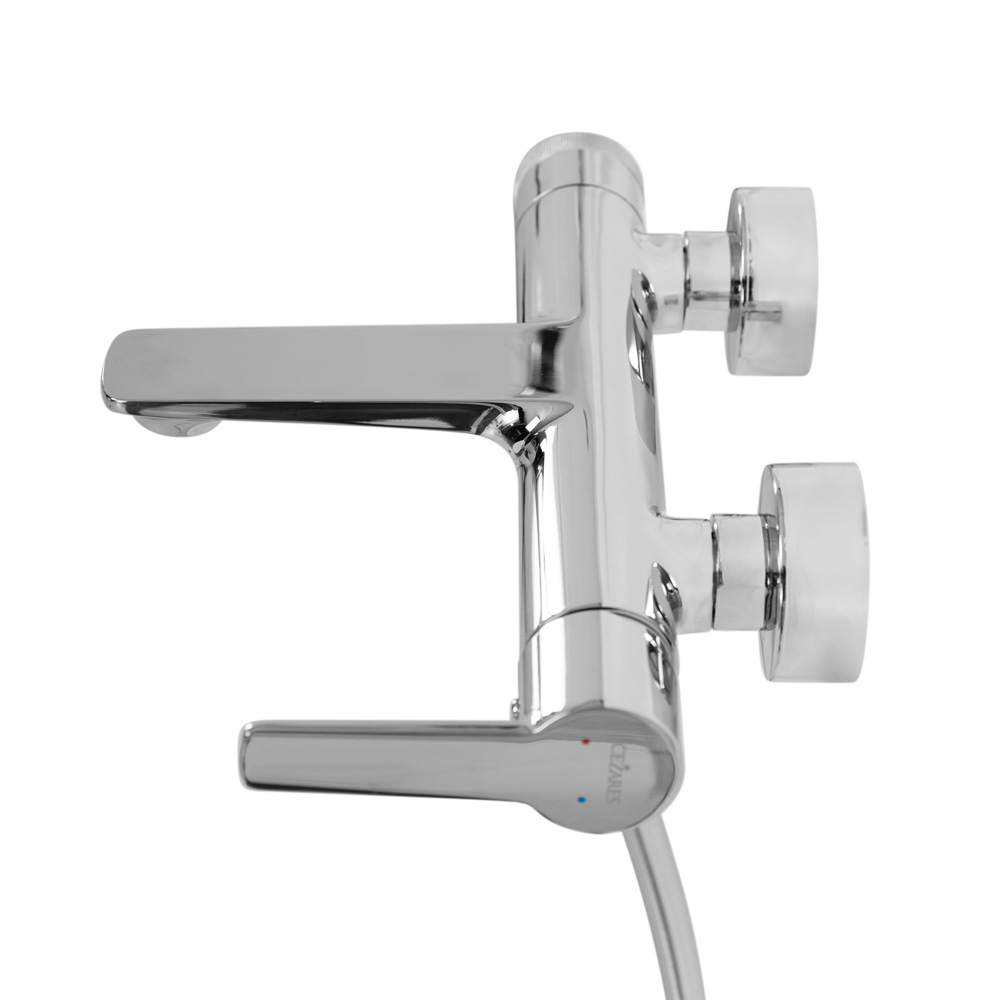 Смеситель CEZARES LUX-VD-01 для ванны и душа в комплекте с ручным душем, шлангом и держателем