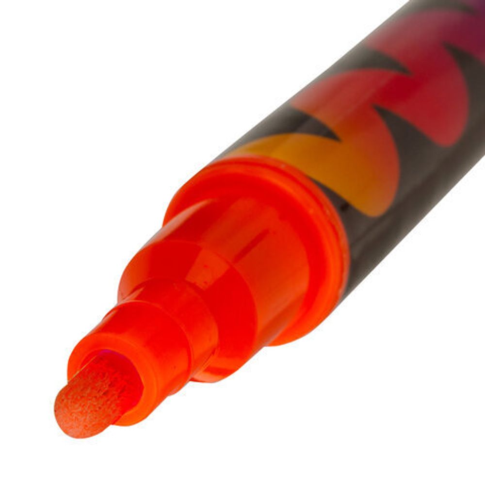 Маркер меловой "POP-ART" ОРАНЖЕВЫЙ, 3,5 мм, сухостираемый, для гладких поверхностей, BRAUBERG, 151523