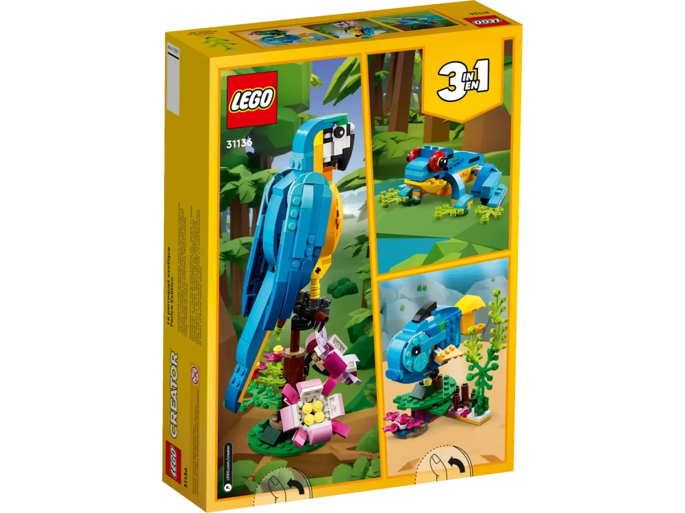 Конструктор LEGO Creator 3in1 31136 Экзотический попугай