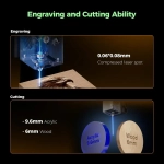 Creality Falcon A1 10 Вт лазерный гравер, выходная мощность 80 Вт, полностью закрытый, скорость 600 мм/с, автоматическое позиционирование HD-камеры