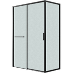 Душевой уголок Grossman Style 110х90 120.K33.05.1190.21.02 профиль Черный матовый стекло шиншилла