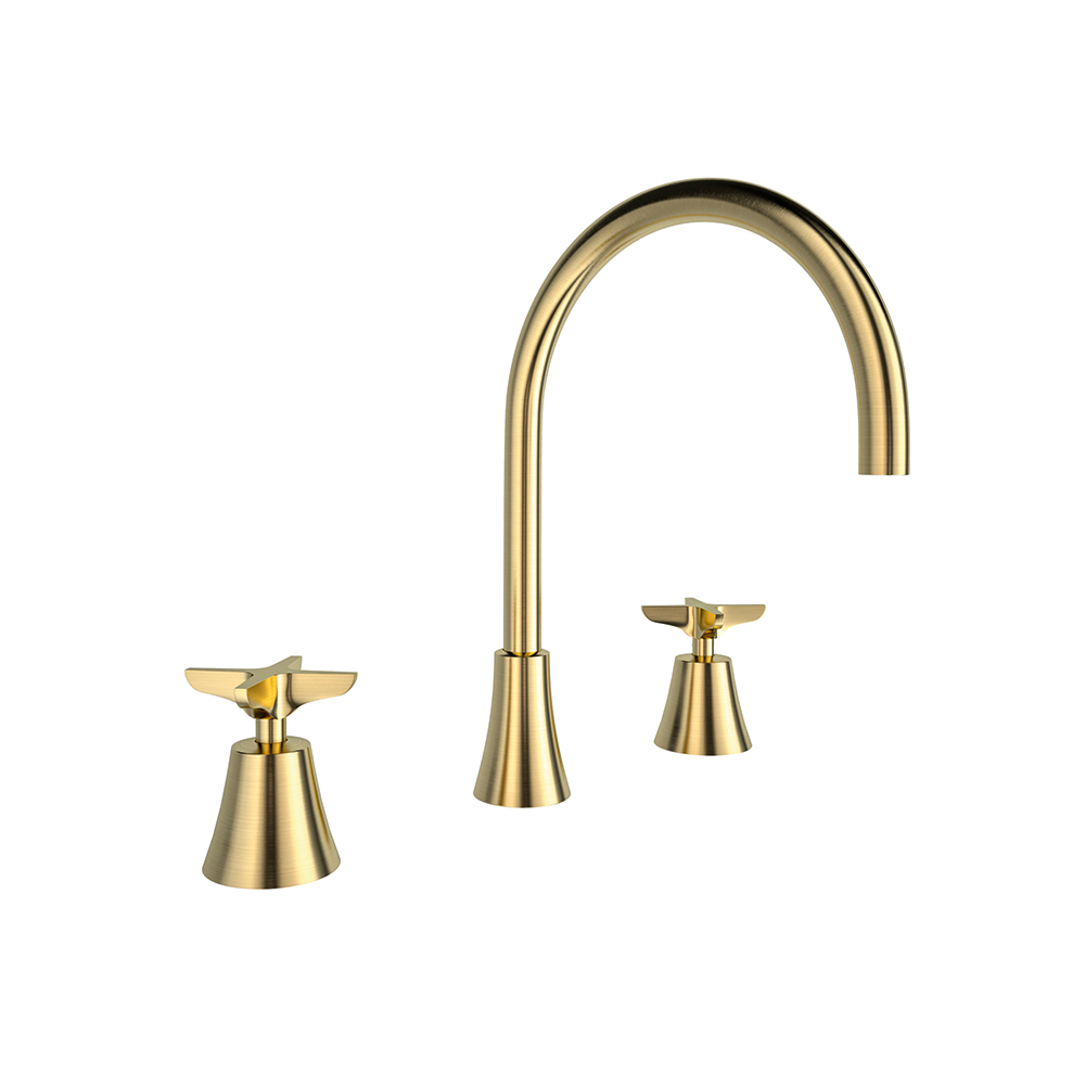 Смеситель для раковины на 3 отверстия ADAGIO 914902OC золото