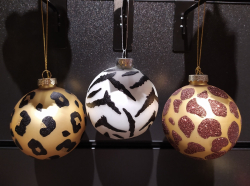 Набор шаров 12шт 8см House of Seasons с животным орнаментом в ассортименте 3 вида