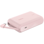 BELKIN 10k PD20w Integrated USB-C Cable Power Bank, Pink