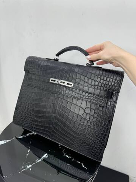 Портфель Hermes из кожи крокодила