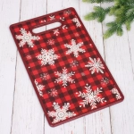 Доска разделочная пластиковая 37*23см «Снежинки»