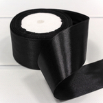 Лента Атласная 5см х 28м Сатин (Черный)